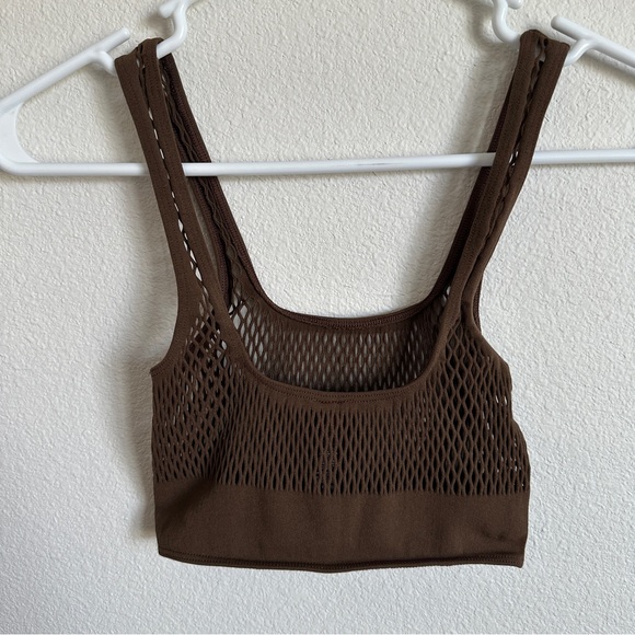 NWOT Skims knit scoop fishnet cover up bralette - Picture 5 of 5